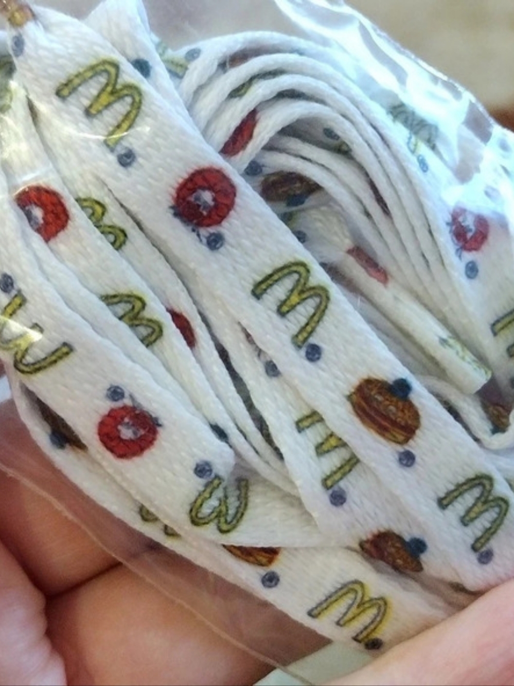 McDonald's Vintage Promotional Shoelaces Printed Ronald McDonald Shoe laces